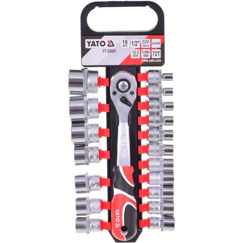YATO YT-38681 - jeu de douilles 1/2'19pcs