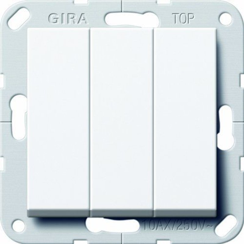 Gira 283203 System 55 Interrupteur triple va-et-vient Blanc