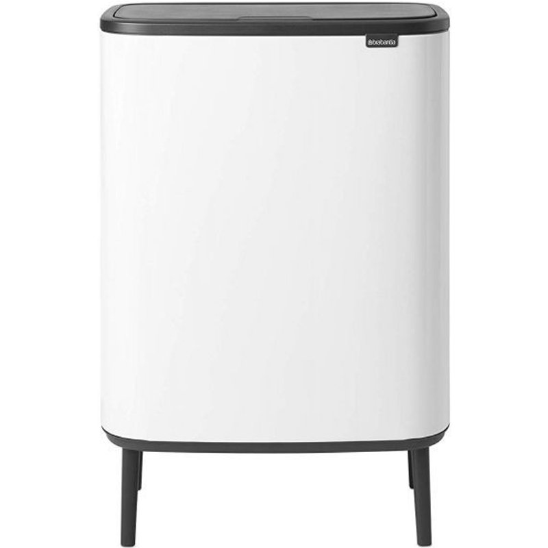 Poubelle Bo Touch Bin acier blanc 60L - TS
