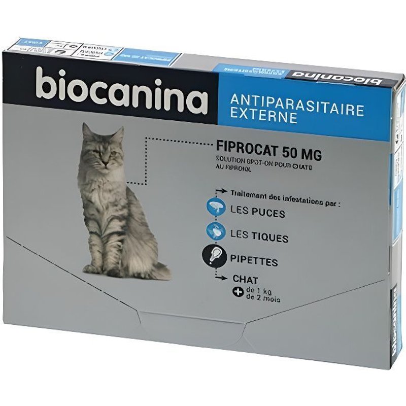 Biocanina Fiprocat 50mg 3 Pipettes