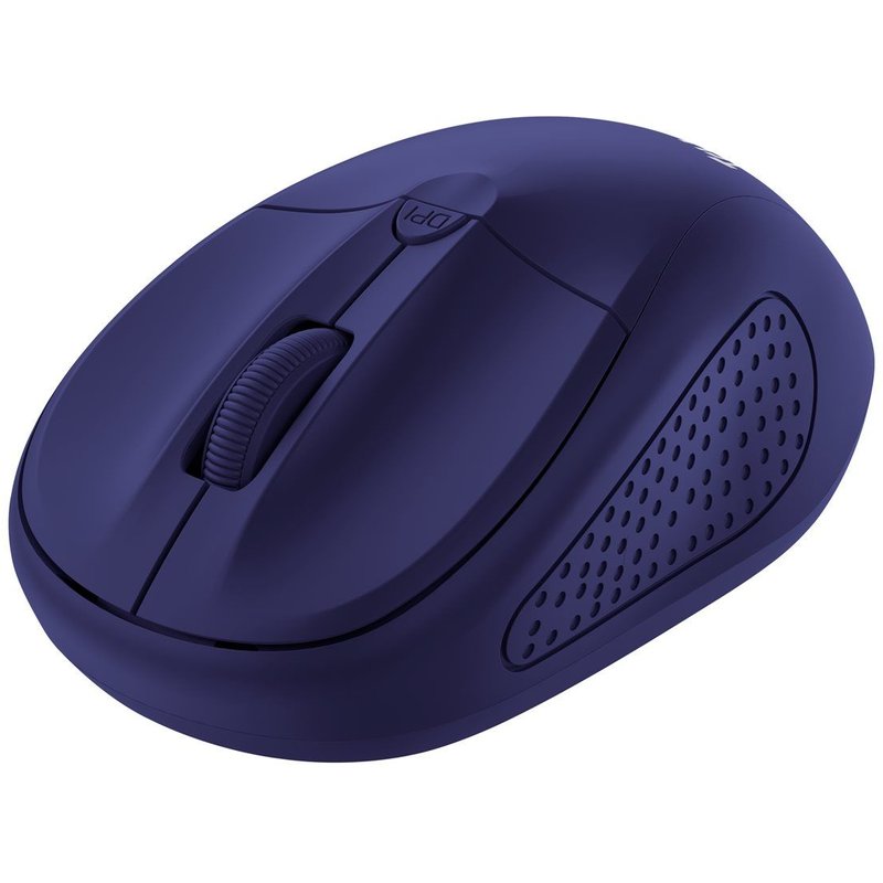 Trust Primo - Souris - droitiers et gauchers - optique - 4 boutons - sans fil - 2.4 GHz - récepteur sans fil USB - bleu foncé mat