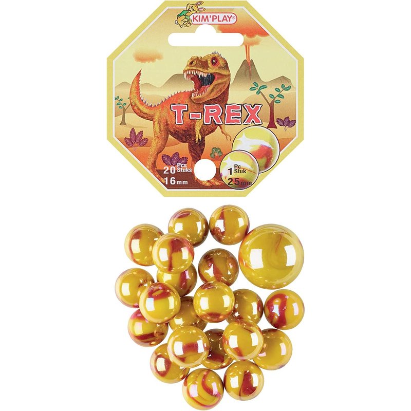 Cofalu Kim Play- Lot De 20 Billes - T-Rex Dinosaure