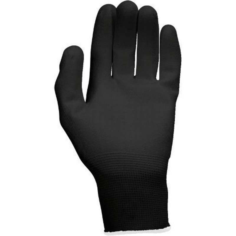Gants microfibres, noirs, L, 12paires