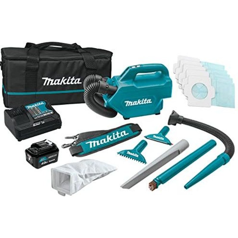 Makita CL121DSM - Set aspirateur Li-Ion 12V (1x batterie 4,0Ah) - 1300l/min - 0,5L