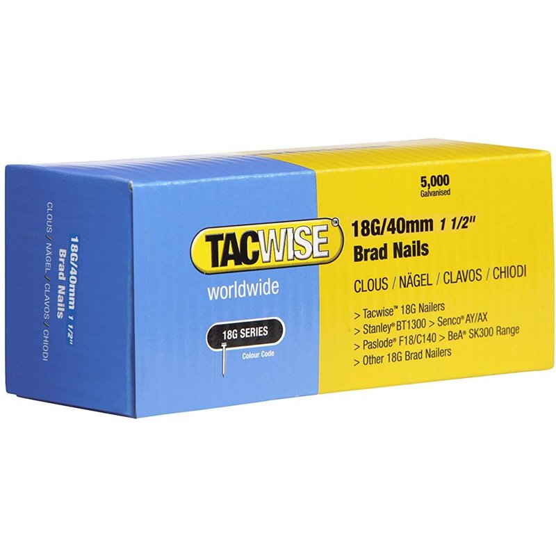 Tacwise Boîte de 5000 Clous de Finition Type 18 G 40 mm
