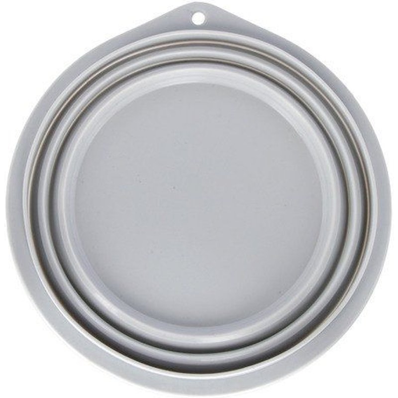 Kerbl Gamelle De Voyage En Silicone Grise 2000ml Pour Chien Gris Grand