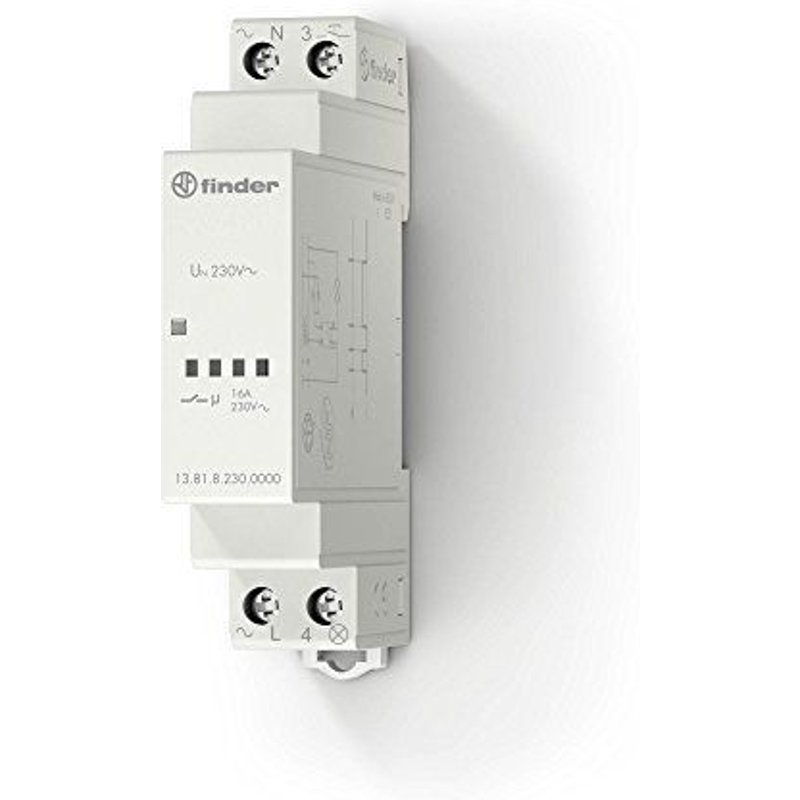 Finder 138182300000PAS Télérupteur électronique modulaire 230 V 1 NO 16 A
