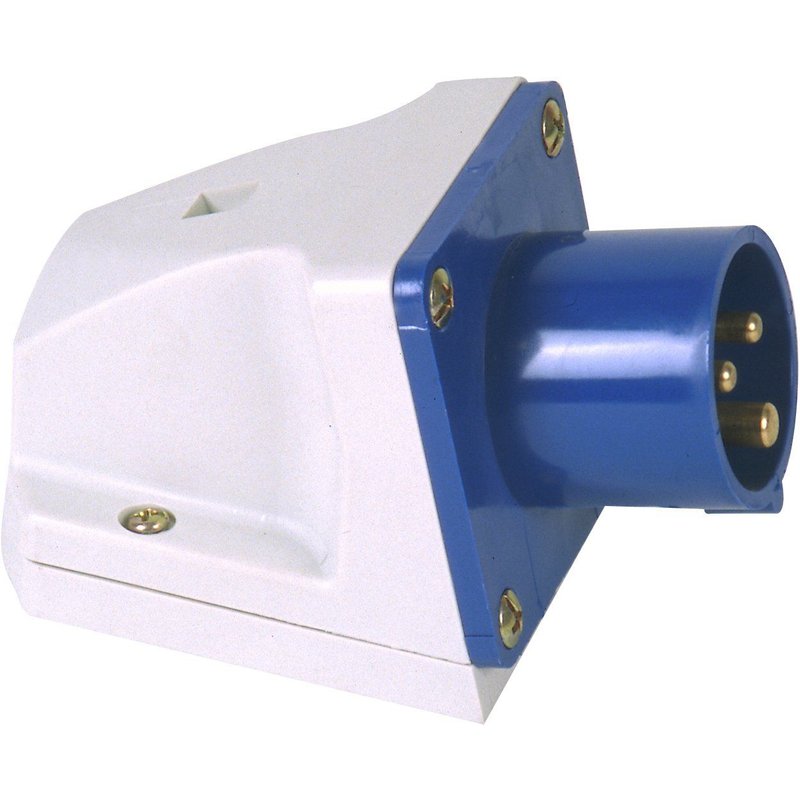 Unitec 47405L Raccord mural CEE pour caravane 16 A 3 pôles Bleu