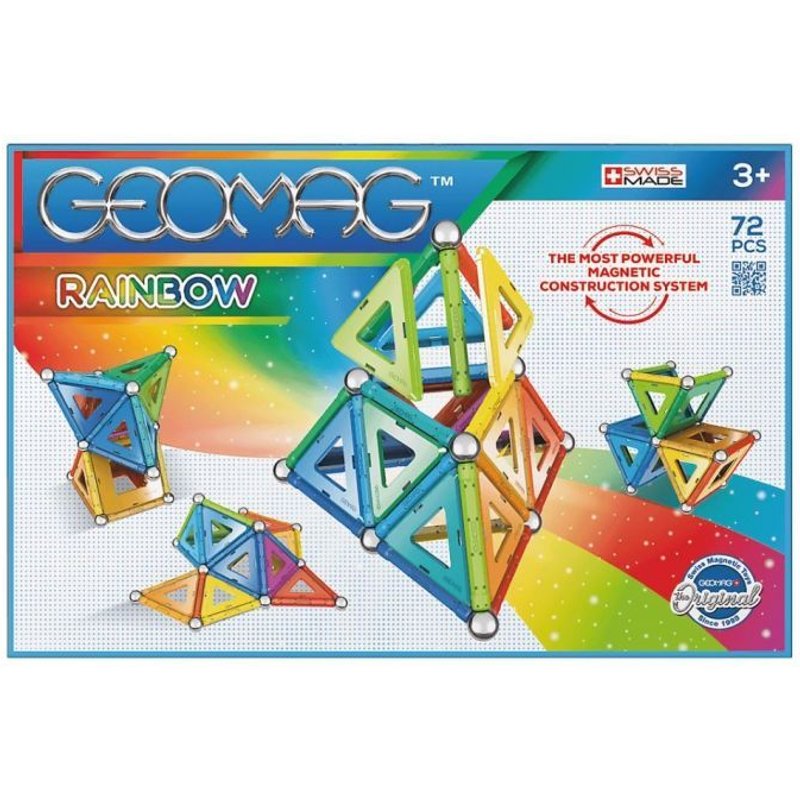 Geomag Classic 371 Rainbow Constructions Magnétiques Et Jeux Educatifs 72 Pi Ces