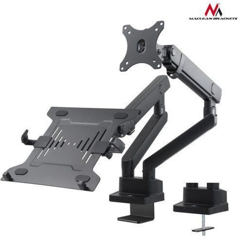 Support écran Et Ordinateur Portable à Fixer Maclean Mc-813 De 17" à