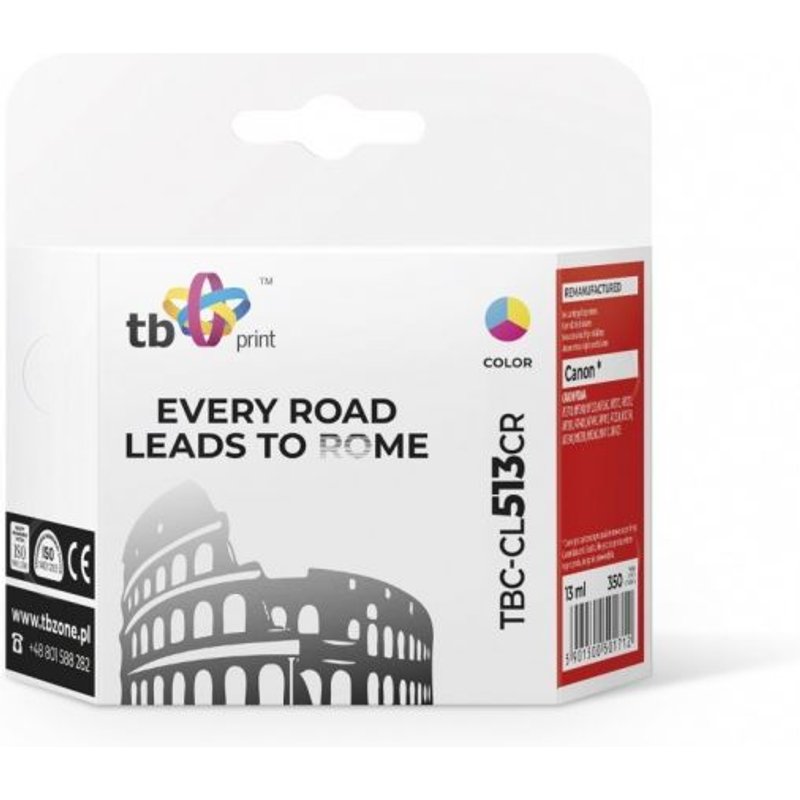 Ink for Canon MP 480 Color remanufactured TBC-CL513CR