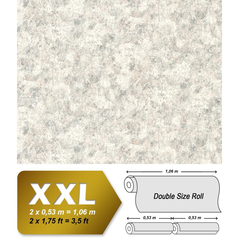 Papier peint aspect crépi EDEM 807DN45 papier peint intissé gaufré à chaud légèrement texturé à l'aspect crépi mat gris gris-quartz rouge brique 10,65 m2