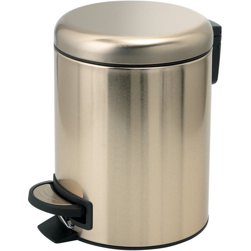 POUBELLE DE SALLE DE BAINS RONDE EN ACIER INOXYDABLE À FERMETURE SOUPLE DE 3 LITRES PAPAYA
