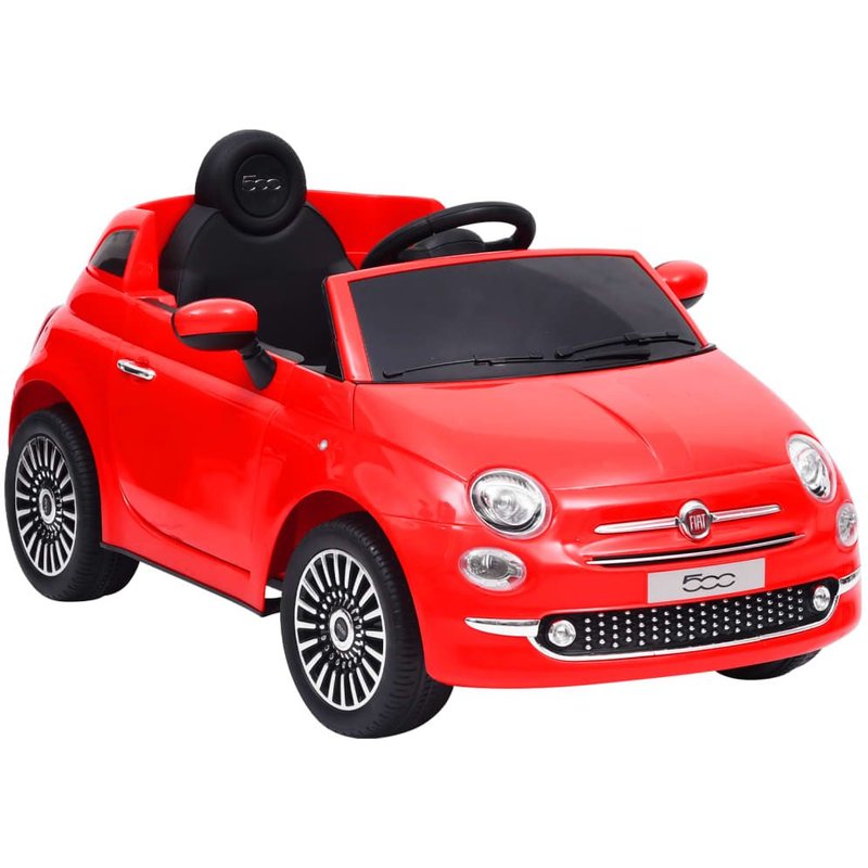 Vidaxl Voiture Électrique Pour Enfants Fiat 500 Rouge
