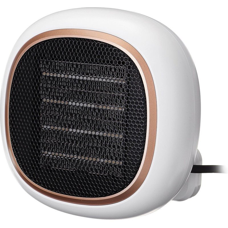 Mini ventilateur de chauffage électrique portatif mural 2 vitesses ventilateur de bureau à air chaud PTC chauffage en céramique pour bureau à domicile, blanc