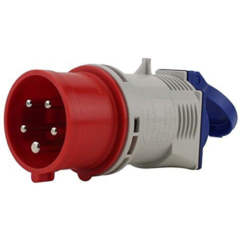 PCE 47422L Caravan Adaptateur 1xCEE 5 Broches, 16 a, 1 x schuko 16A