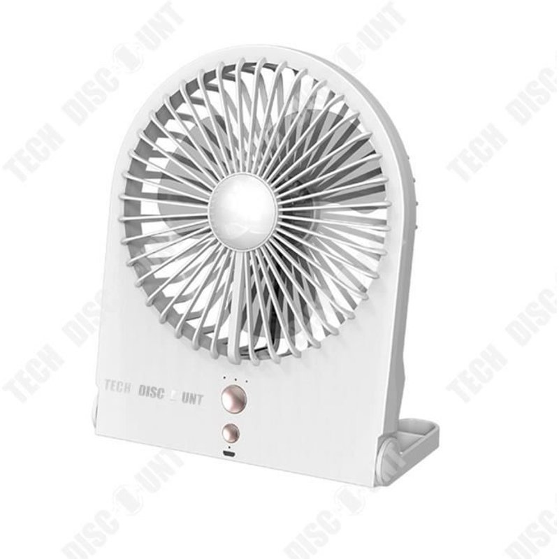 TD® Ventilateur créatif deux-en-un lampe de table USB ventilateur de bureau muet vent à trois vitesses