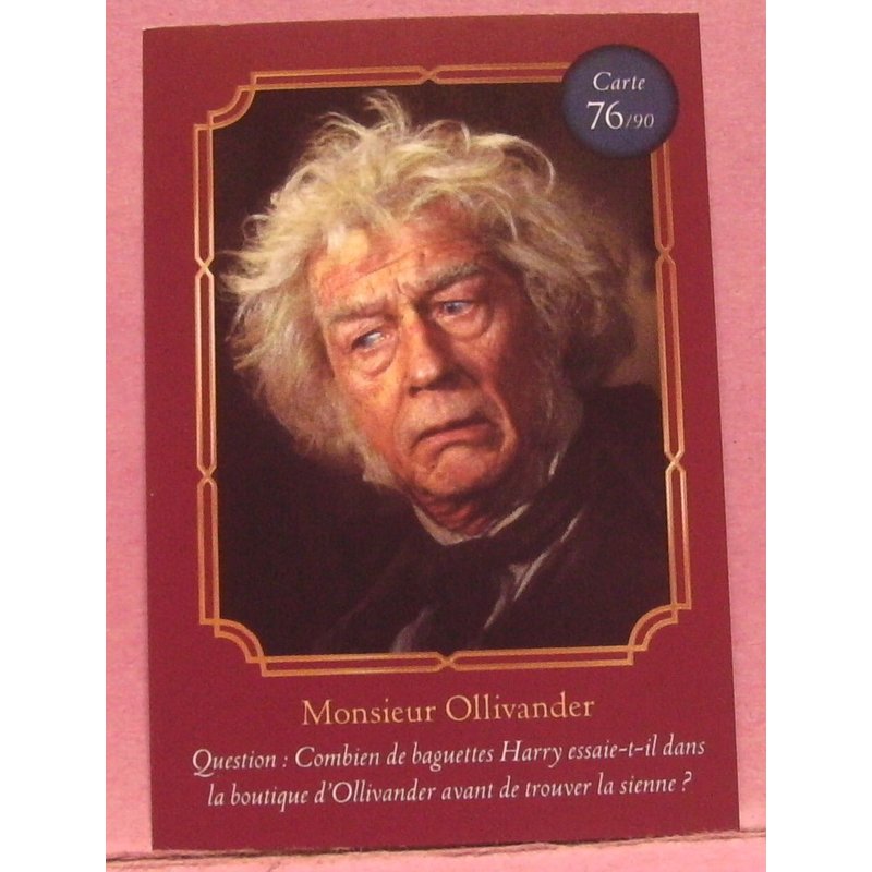 Carte De Jeu Wizarding World / Harry Potter N° 76 / 90 - Monsieur Ollivander - Auchan - 2021