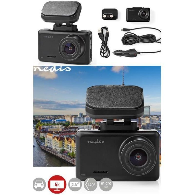 Camera Embarquée 4k Full Ultra HD 1 Canal 12MP po Angle de Vue de 140° HP ET MICRO intégrés