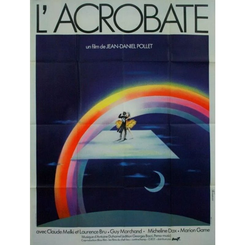 L'acrobate - Affiche Originale De Cinéma - Format 120x160 Cm - Un Film De Jean-Daniel Pollet Avec Claude Melki, Laurence Bru, Micheline Dax, Édith Scob, Guy Marchand - Année 1976