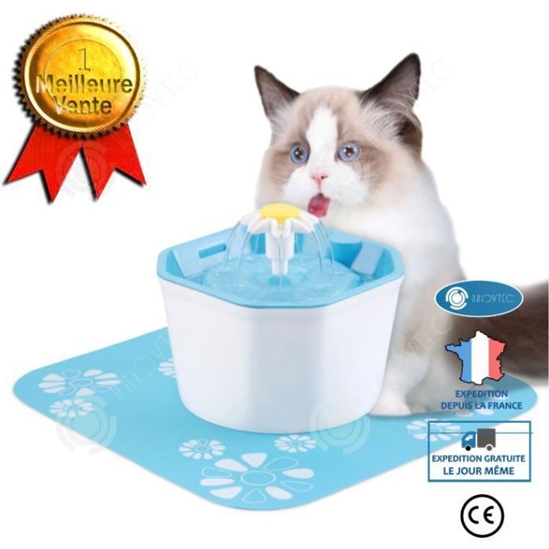 Inn Fontaine D'eau Pour Animaux De Compagnie Chat Chien Automatique Bol Alimentaire Distributeur Vaisselle