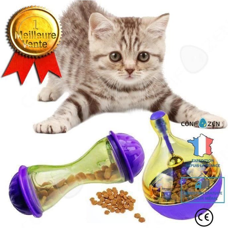 Confo 2pcs Balle Gamelles Distributeurs D'aliment Chien Chat