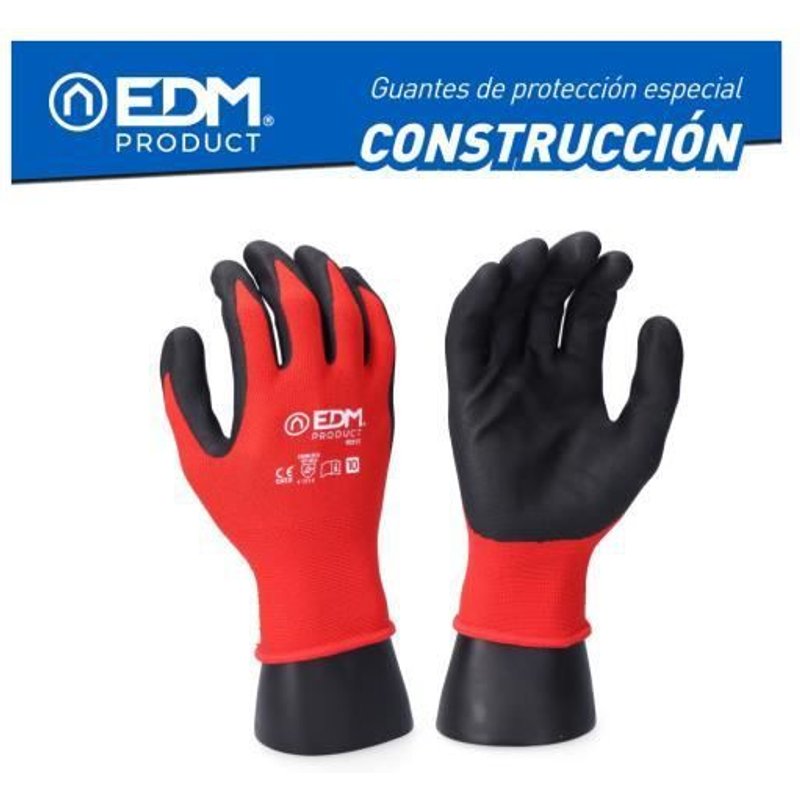 GENERIQUE - Gant De Bâtiment En Polyester Enduit De Latex Taille 10 Edm