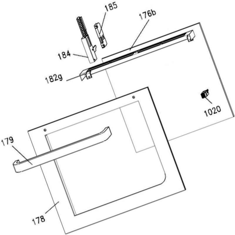 Vitre extérieure (repère n°178) Four cuisinière (42837935 ROSIERES)