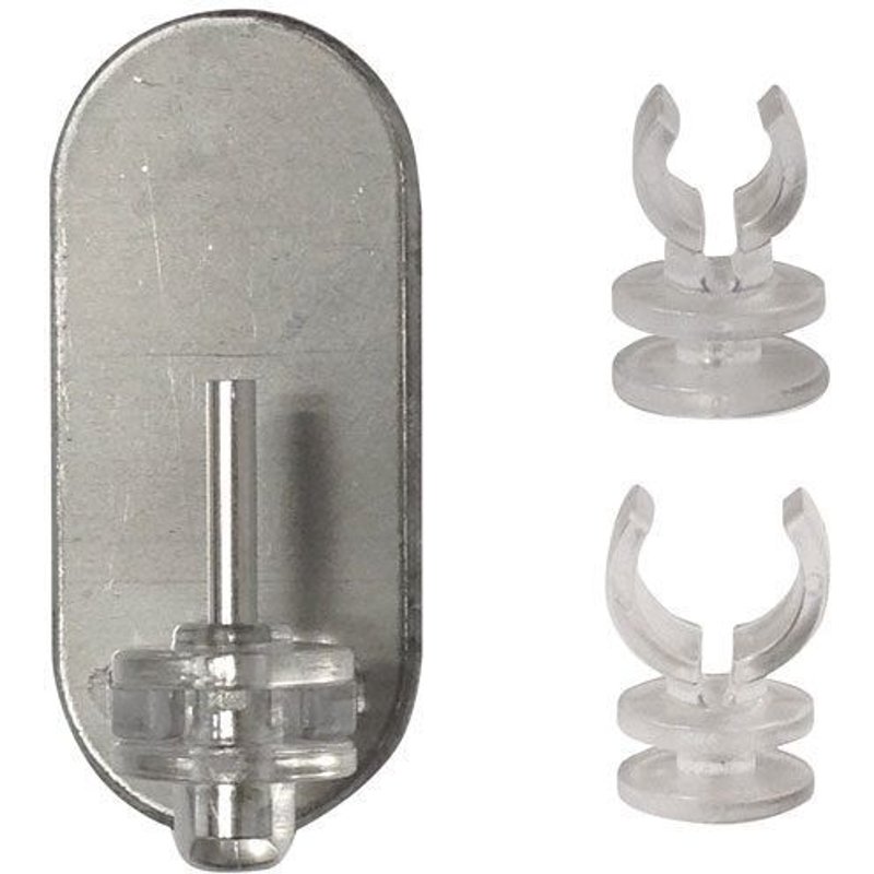 pitons adhésifs neofix 3 en 1 translucide/chrome x2