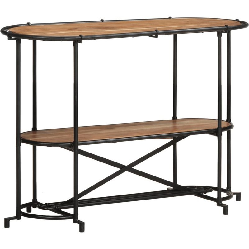 Vidaxl Table Console 110x42x76 Cm Bois Massif D'acacia