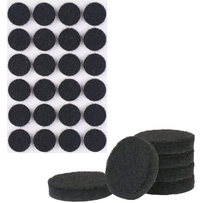 72 Pièces Felt Glides, 20mm Noir Protecteur De Sol Auto-Adhésif Feutre, 5mm D¿Épaisseur, Coussinets De Meubles Pour Meubles Pieds (Rond, 20mm)