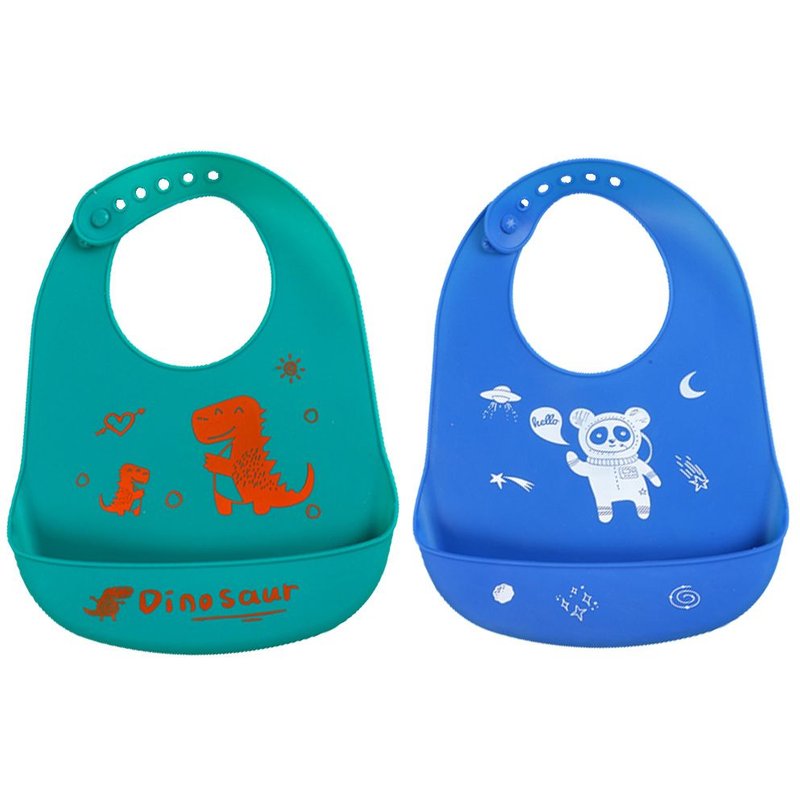 Bavoir En Silicone Pour Bébé Bavoir Imperméable À Poche De Riz Pour Bébé