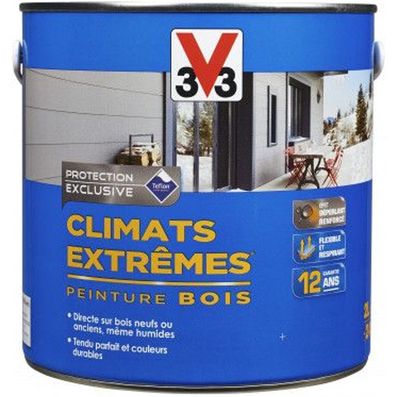 Peinture bois Climats Extrêmes Satin Rouge basque 2l