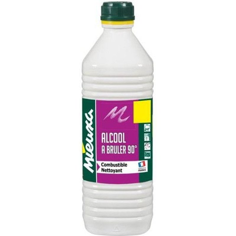 ALCOOL À BRÛLER 90° 1L MIEUXA 103042