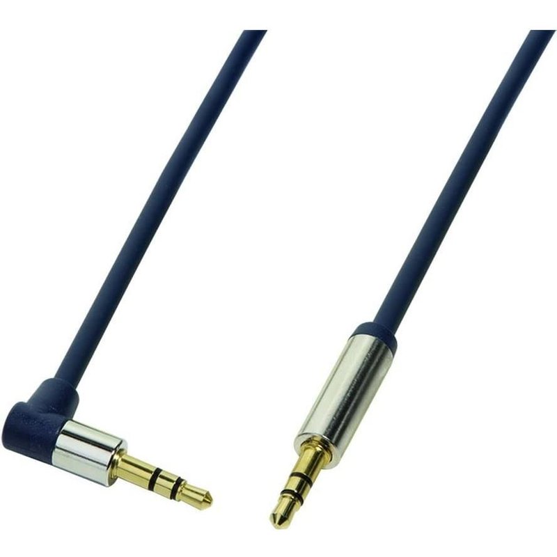 LogiLink Câble audio 2 x jack mâle 3,5 mm 1 m coudé