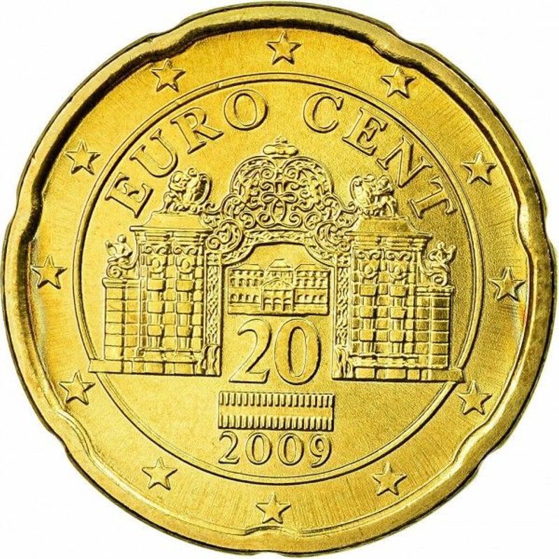 Autriche 20 Centimes D Euro 2009