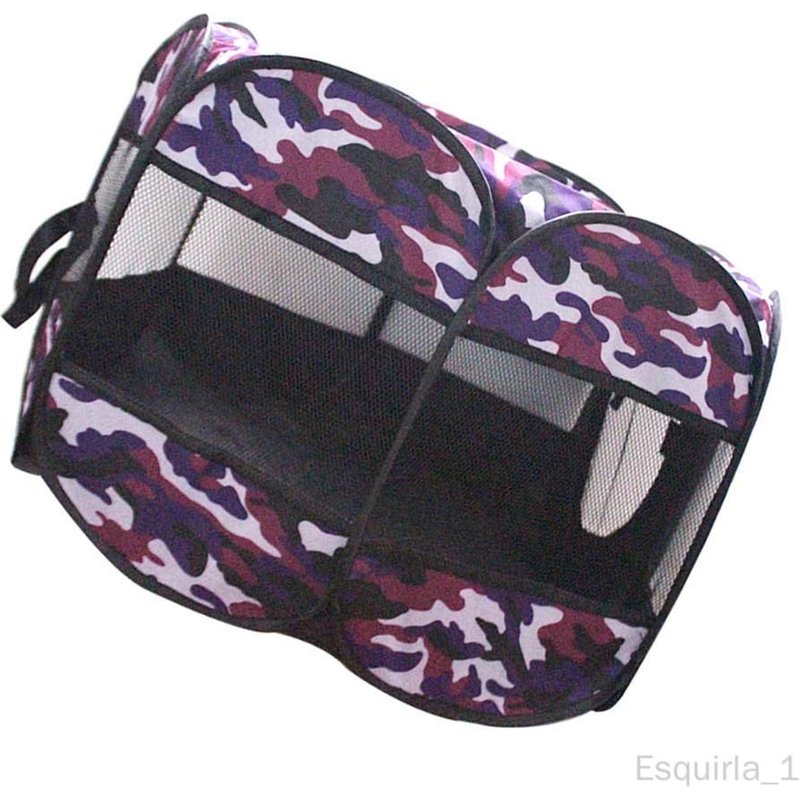 Parc Chats Lapins Pliable Utiliser À L'extérieur Violet + Rouge