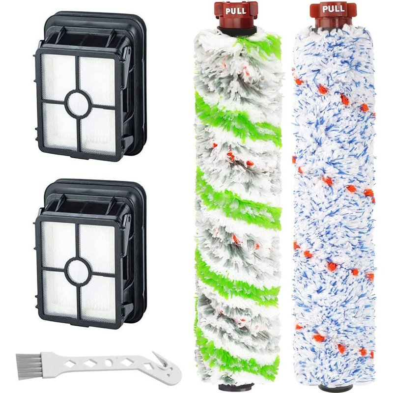 1 paquet de 2306 brosses professionnelles multifaces pour animaux de compagnie + 1 paquet de 1868 brosses multifaces + 2 paquets de 1866 pièces de rechange de filtre à vide adaptés aux aspirateurs Bissell CrossWave, par rapport à la pièce 1613568