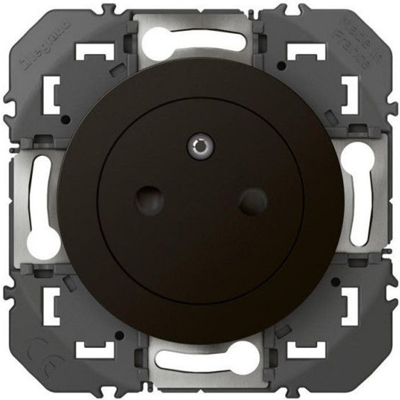 Prise affleurante 2P+T - noir LEGRAND