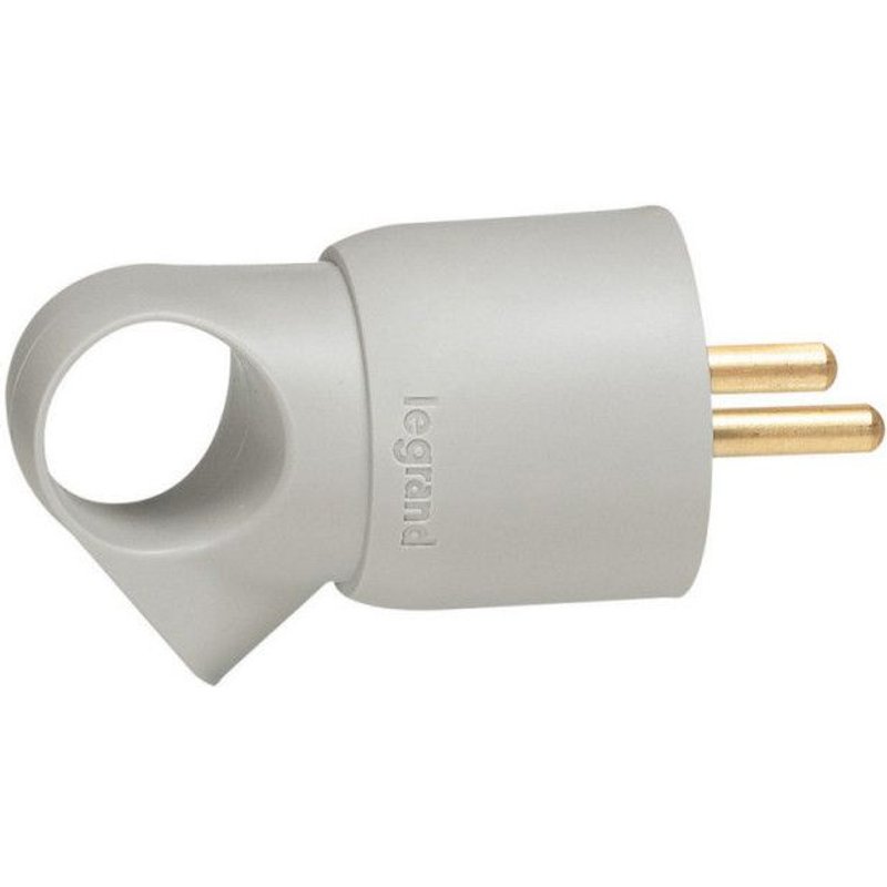 Fiche 2P+T - 16A + anneau - gris LEGRAND