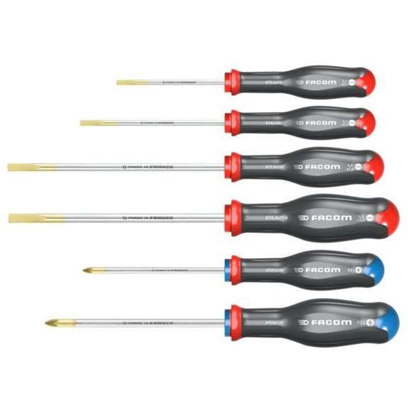 6 tournevis protwist Fente Pozidriv - bi-matière - ATD.J6 FACOM