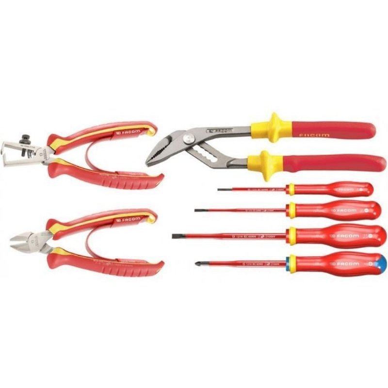 Pack de 3 pinces + 4 tournevis isolés 1000V FACOM