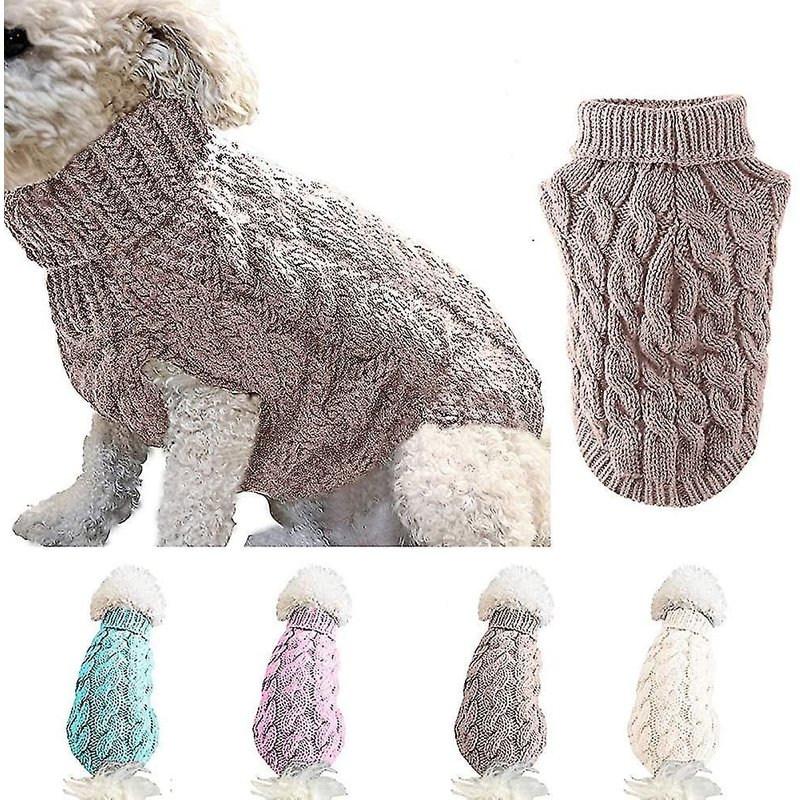 Pulls Pour Animaux De Compagnie Col Roulé Pour Chien Pulls Tricotés Pulls Chauds Tricots Outwear Cold-