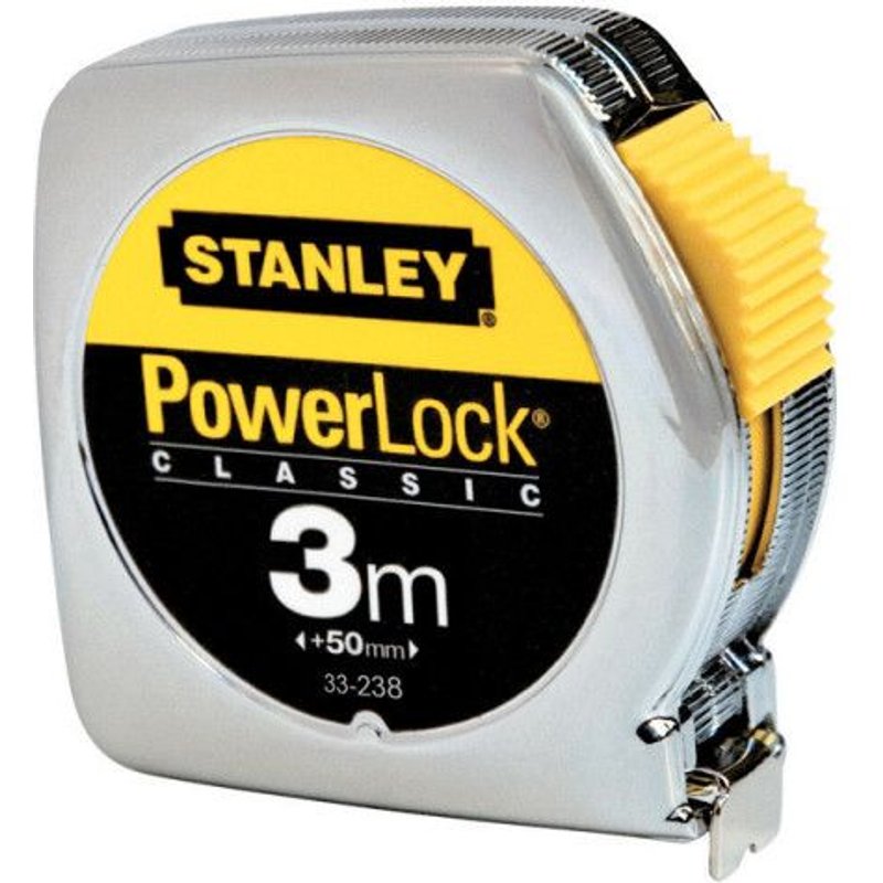 Mètre ruban powerlock classic abs STANLEY 1-33-238 3 m x 12,7 mm