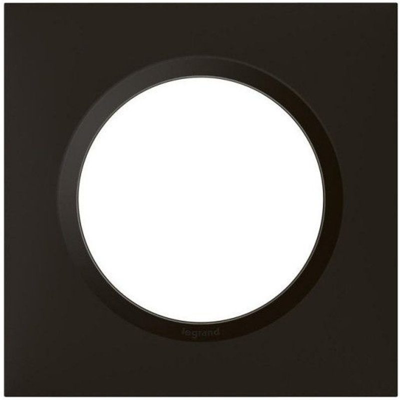 Plaque Dooxie - 1 poste - carré - noir velours LEGRAND