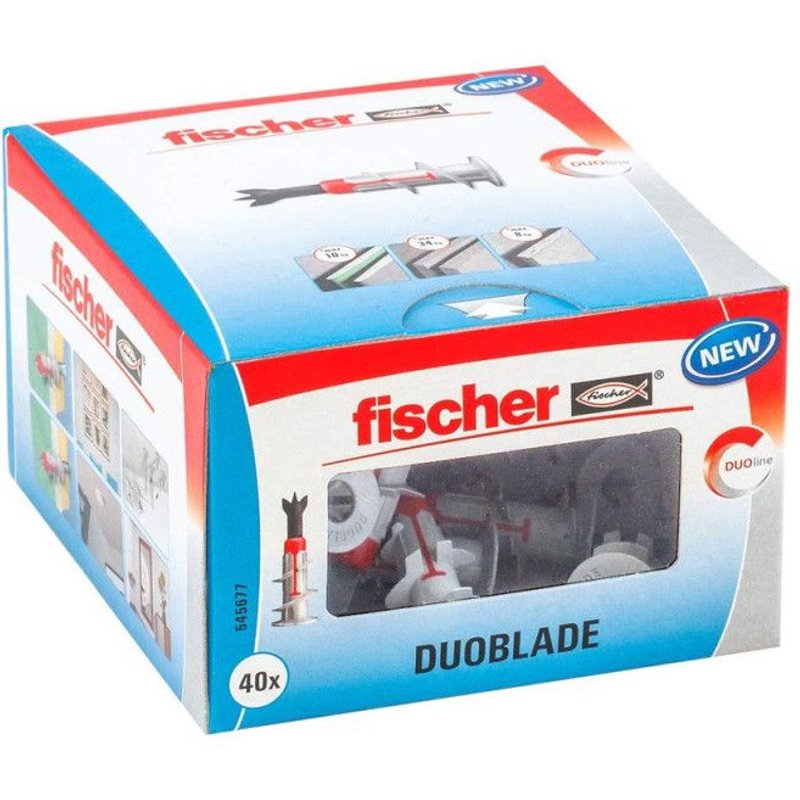 Boite de 40 chevilles bi matière DUOBLADE FISCHER 545677 44 mm