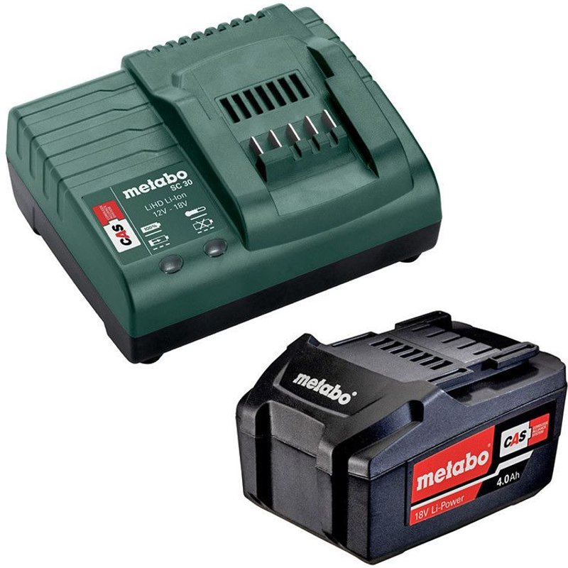 Pack de base METABO 1 Batterie 4,0Ah + 1 Chargeur SC 30