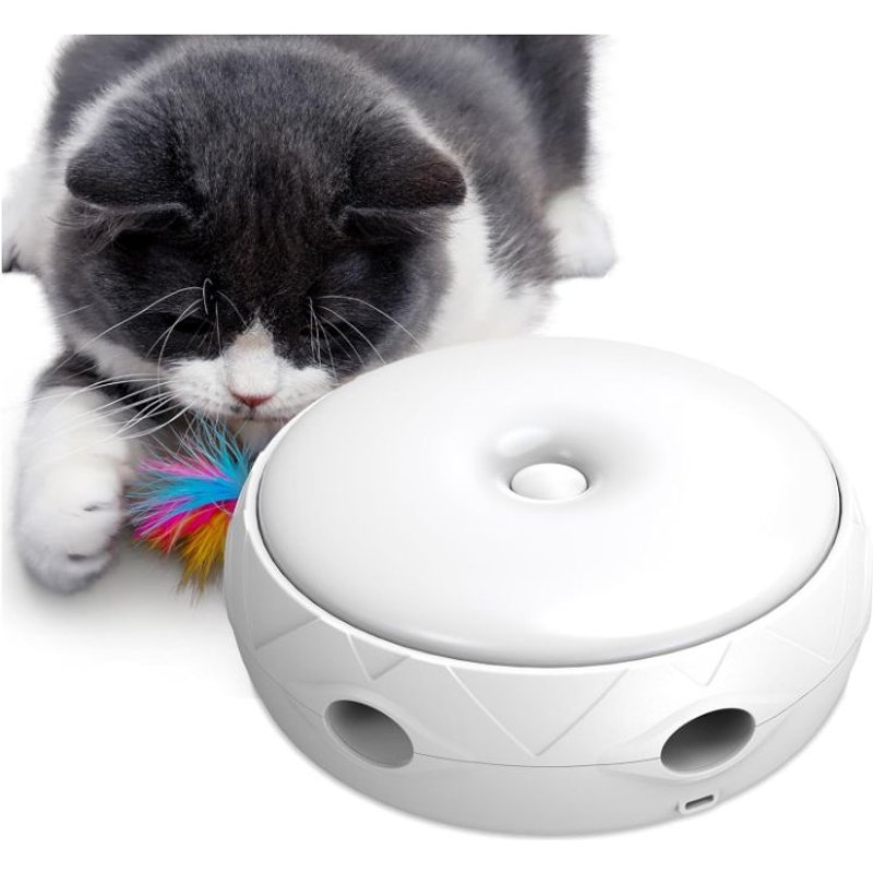 Jouets Interactifs Pour Chats, Jouet Plumeau Rechargeable Par Usb Avec Lumière Intelligente, Jouets Électroniques Jouant Automatiquement De Manière Aléatoire Et Stimulant Les Sens Du Chat