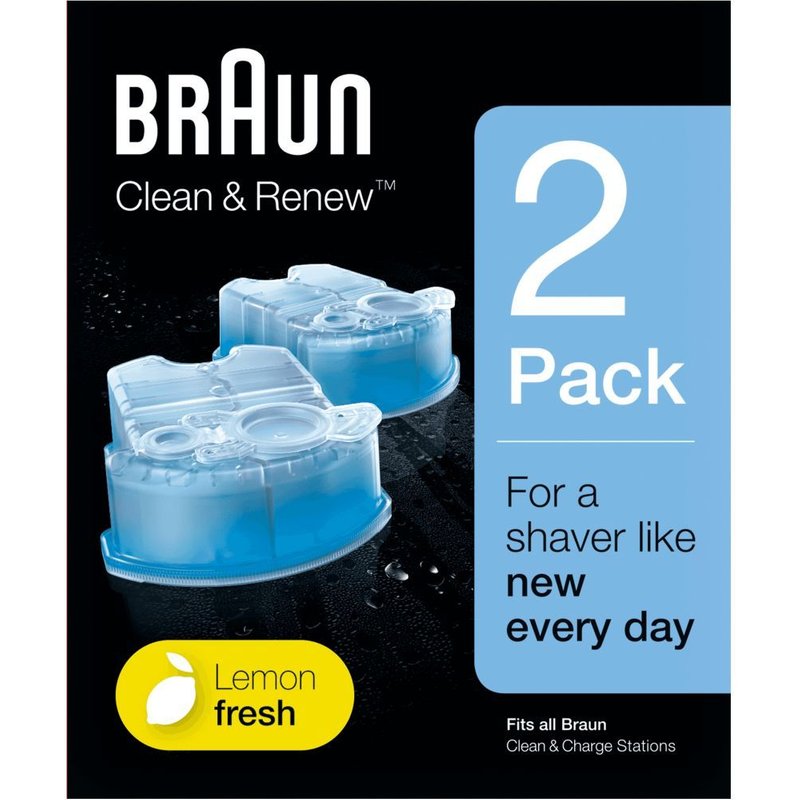 Braun Clean&Renew CCR2 - Kit de cartouches de nettoyage - pour rasoir - pour Braun Activator; Syncro; SyncroPro