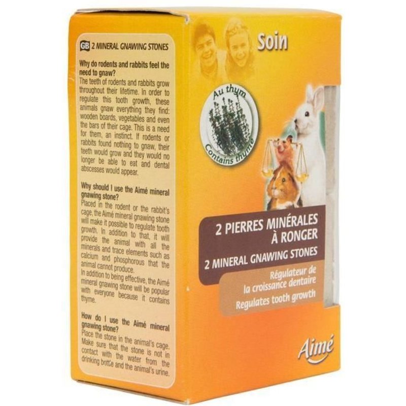 Aime Pierre Minérale Ronger Pour Rongeurs 200g Contient Minéraux Calcium Et Phosphore